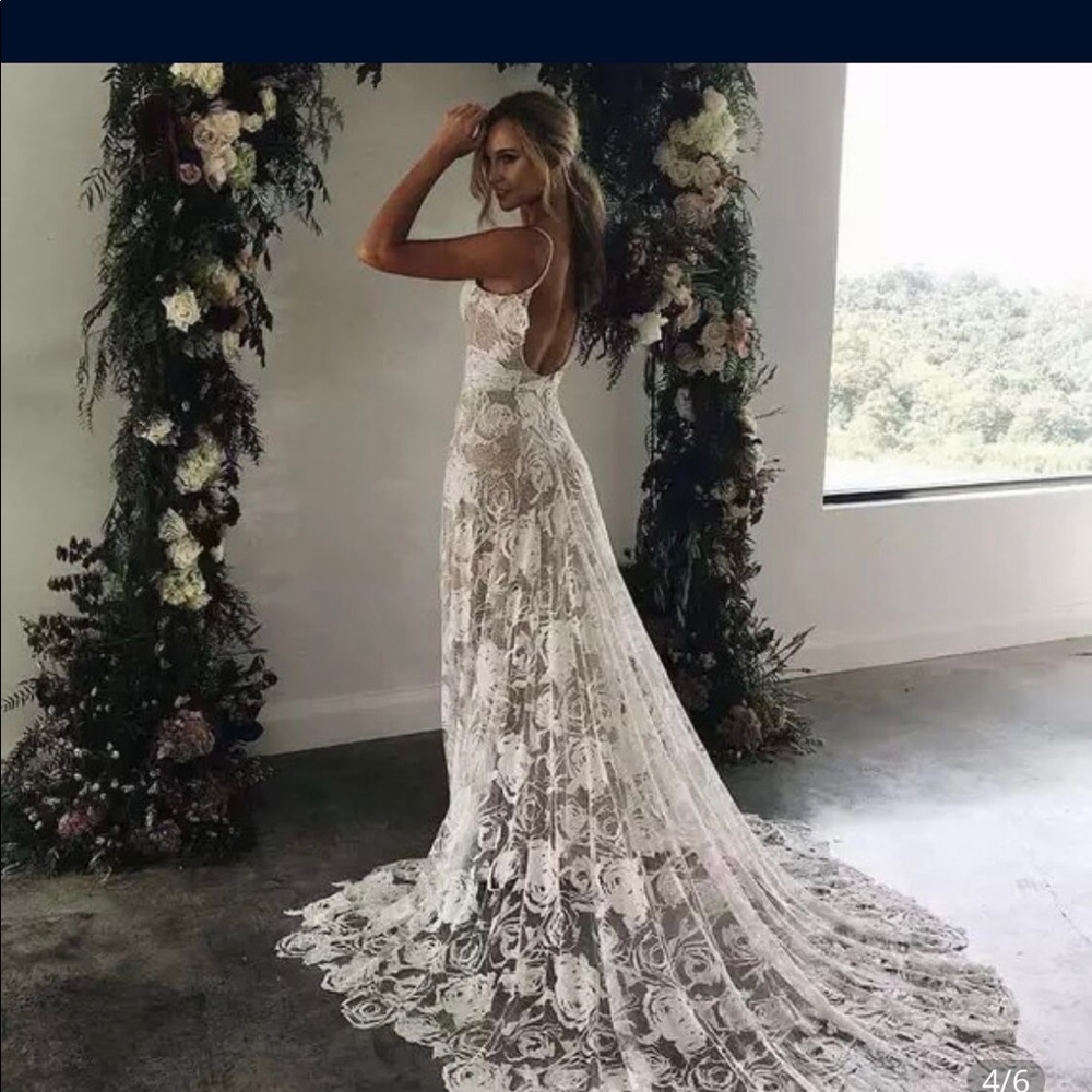Rosa lace gown boho bridal wedding dress